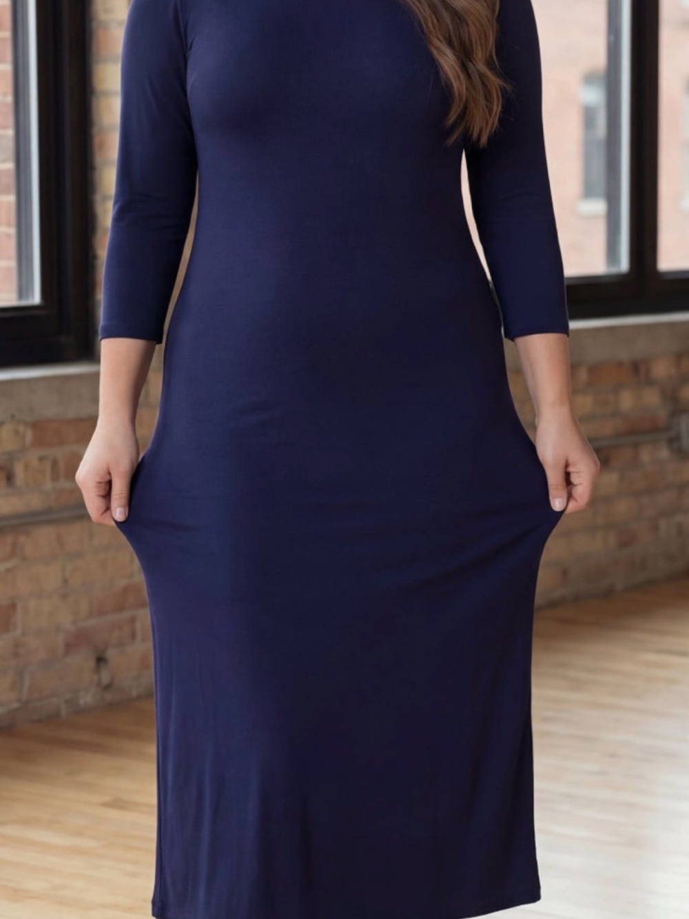 Ribbed midi dress - Picture 4 of 4